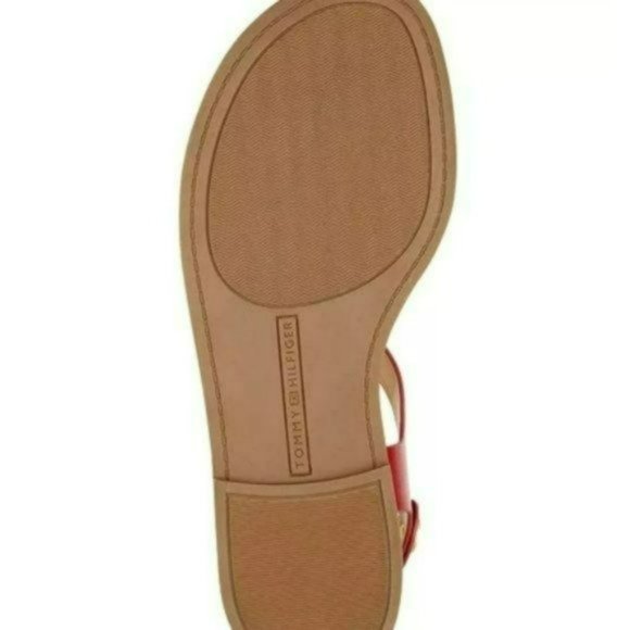 Tommy Hilfiger Bennia T-strap Flat Sandals -7 - Picture 2 of 6